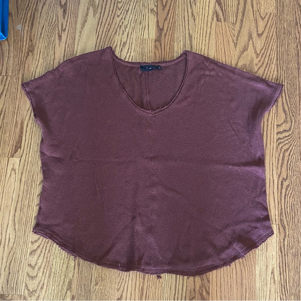Free People waffle shirt